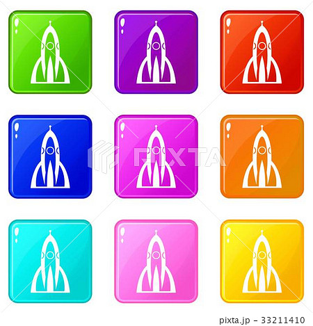 Rocket icons 9 set Rocket icons 9 set 33211410