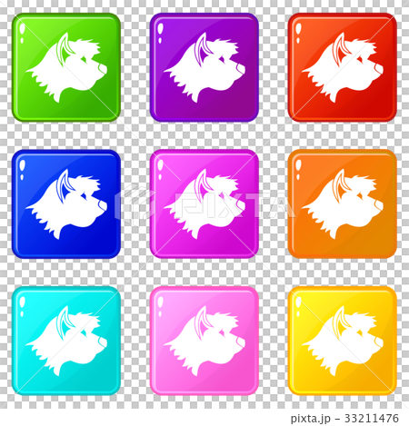 Terrier dog icons 9 set Terrier dog icons 9 set 33211476