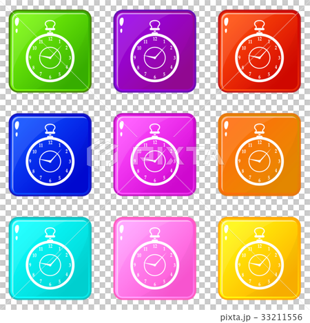 Watch icons 9 set 33211556