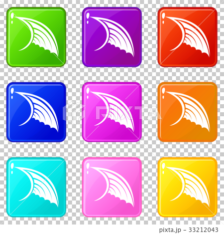 Wing icons 9 set 33212043