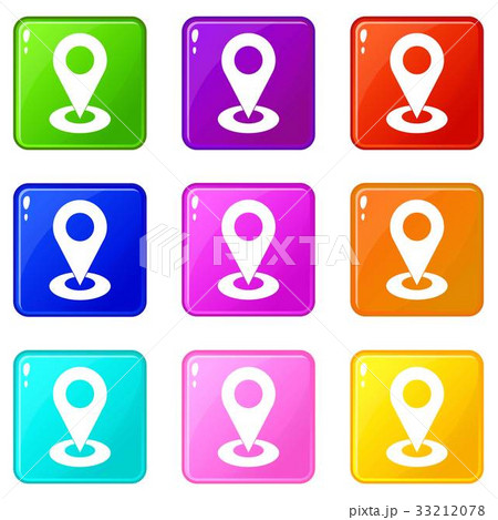 Map pointer icons 9 set Map pointer icons 9 set 33212078