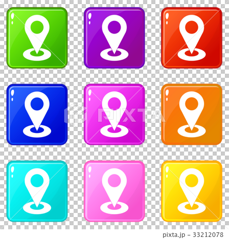 Map pointer icons 9 set Map pointer icons 9 set 33212078