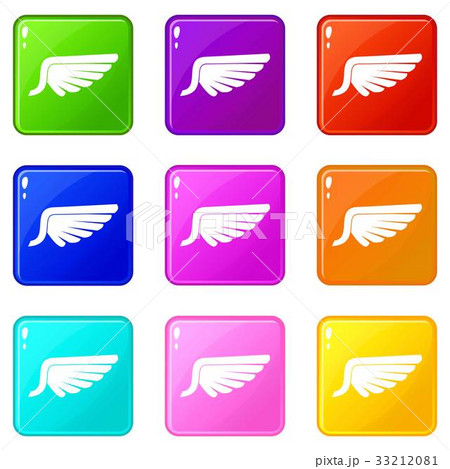Wing icons 9 set Wing icons 9 set 33212081