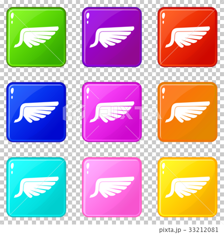 Wing icons 9 set Wing icons 9 set 33212081