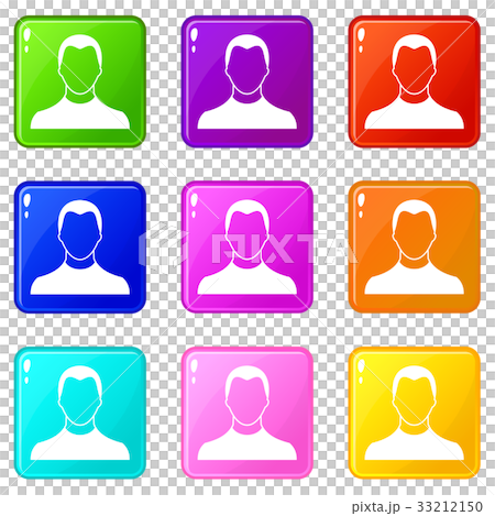 User icons 9 set-插圖素材 [33212150] - PIXTA圖庫