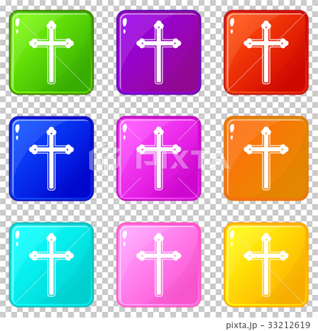 Holy cross icons 9 set 33212619