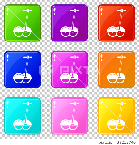 Alternative transport vehicle icons 9 set Alternative transport vehicle icons 9 set 33212740