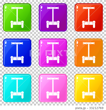 Alternative transport vehicle icons 9 set Alternative transport vehicle icons 9 set 33212769