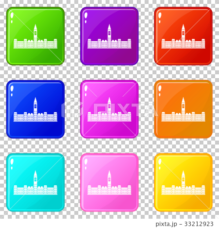 Parliament Building of Canada icons 9 set Parliament Building of Canada icons 9 set 33212923