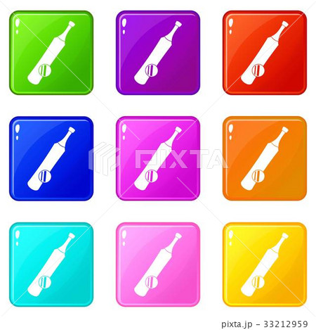 Baseball icons 9 set 33212959