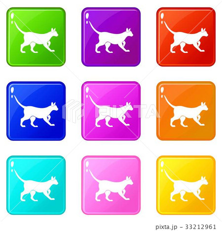 Cat icons 9 set 33212961