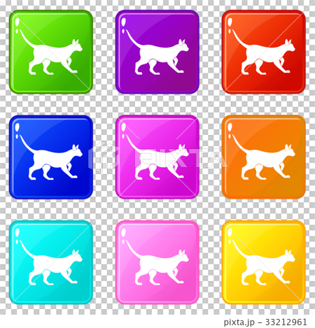 Cat icons 9 set 33212961