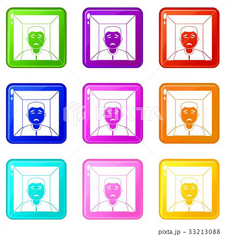 Man icons 9 set 33213088