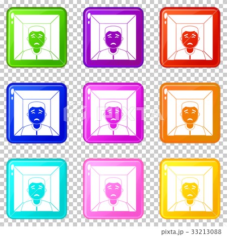 Man icons 9 set 33213088