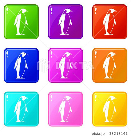 King penguin icons 9 set 33213141