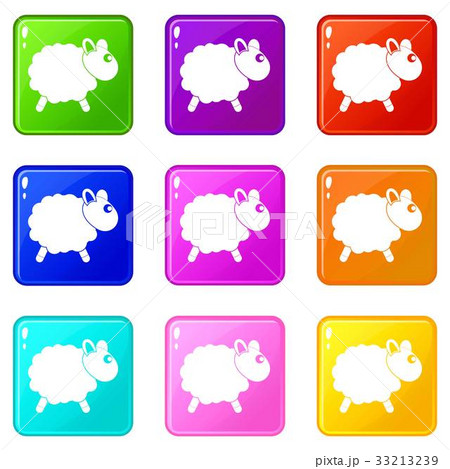 Sheep icons 9 set 33213239