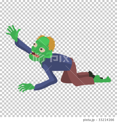 Zombie creeps icon, cartoon style 33214166