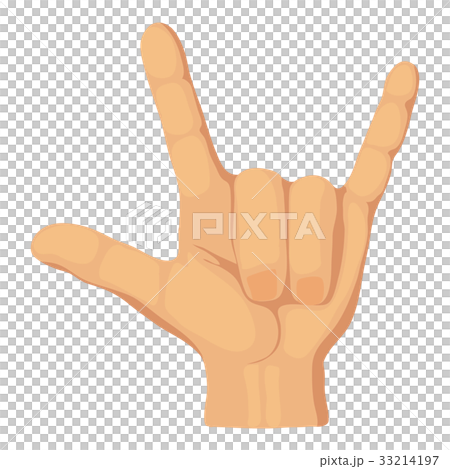 Devil horns icon, cartoon style Devil horns icon, cartoon style 33214197