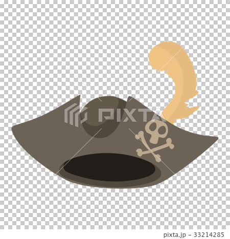 Pirate hat icon, cartoon style Pirate hat icon, cartoon style 33214285