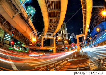 夜の車道 夜の車道 33214754