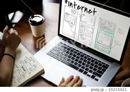 Website development layout sketch drawing 33215421
