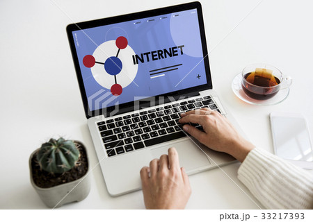 Laptop connected with social network online community Laptop connected with social network online community 33217393