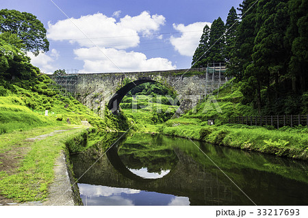 修復工事中の通潤橋 33217693