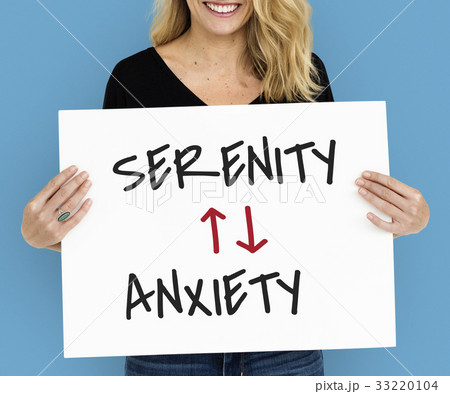Emotional Antonyms Serenity Anxiety Illustration Emotional Antonyms Serenity Anxiety Illustration 33220104