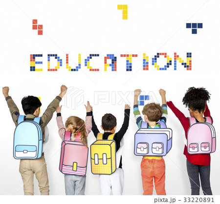 8 bit words illustration of eudcation knowledge 8 bit words illustration of eudcation knowledge 33220891