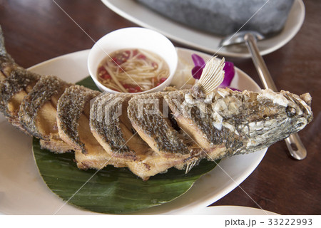 Sour soup with fish fry and water mimosa Sour soup with fish fry and water mimosa 33222993