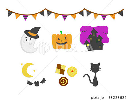 ハロウィンのイラストアイコン素材 ハロウィンのイラストアイコン素材 33223625