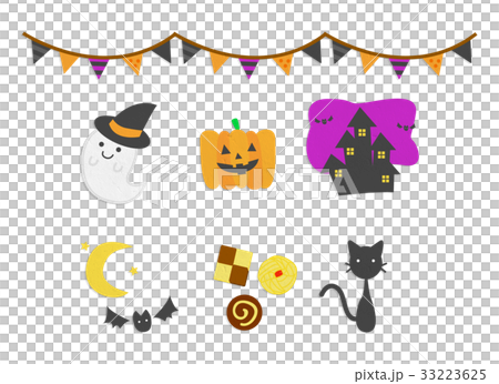 ハロウィンのイラストアイコン素材 ハロウィンのイラストアイコン素材 33223625