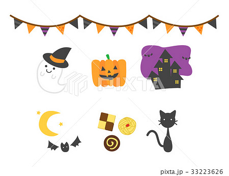 ハロウィンのイラストアイコン素材 ハロウィンのイラストアイコン素材 33223626