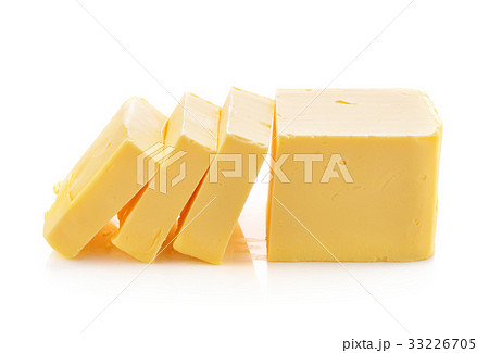 butter on white background 33226705
