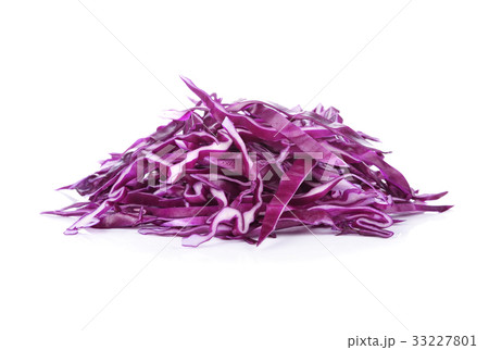 pile of cut red cabbage over white background pile of cut red cabbage over white background 33227801