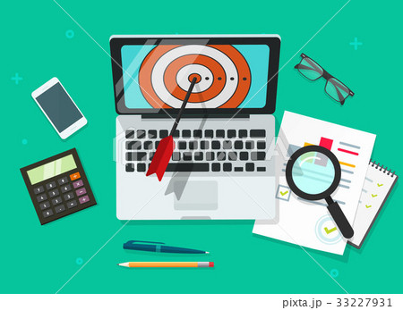 Successful Business target achievement vector 33227931