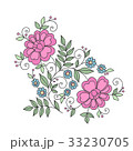 Flower design element. Stylized floral ornament. 33230705