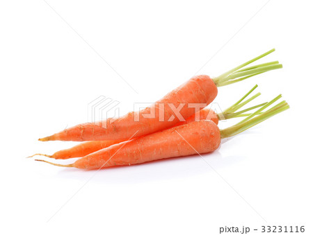 baby carrots on white background baby carrots on white background 33231116