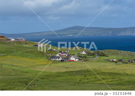 イギリス最北端 シェットランド諸島 landscape of Shetland Island UK イギリス最北端 シェットランド諸島 landscape of Shetland Island UK 33231646