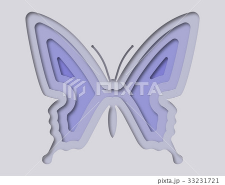 Beautiful butterfly cut from paper 33231721