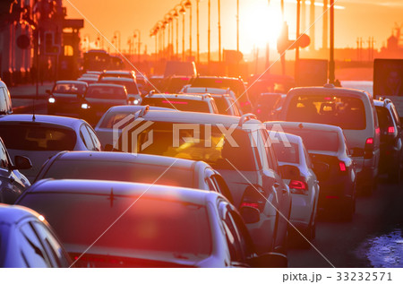 The camera slowly focuses on night old European The camera slowly focuses on night old European 33232571