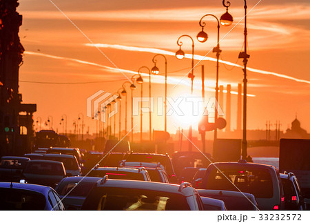 The camera slowly focuses on night old European The camera slowly focuses on night old European 33232572