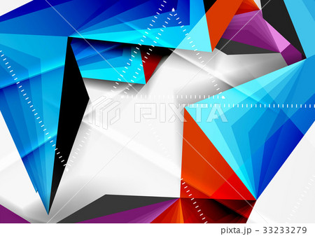 Vector low poly style 3d triangle line Vector low poly style 3d triangle line 33233279