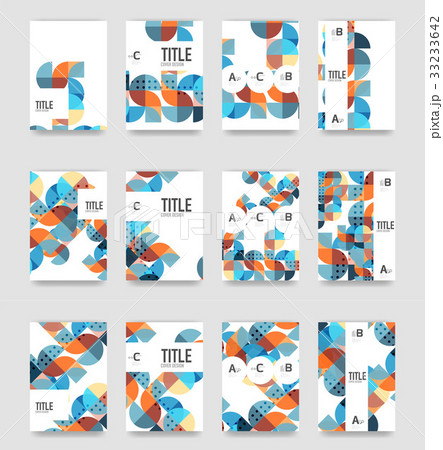 Set of brochure cover background, a4 template 33233642