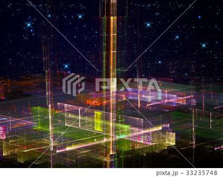 Abstract future city - digitally generated image 33235748