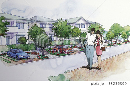 若い二人　出勤　ビジネス 33236399