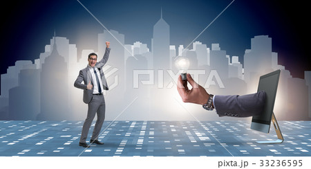 Bright idea concept with business people 33236595