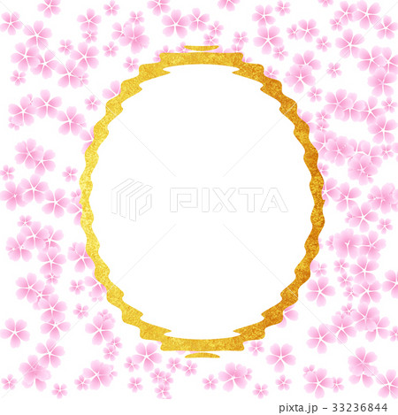 ピンクの花びらと額または鏡 ピンクの花びらと額または鏡 33236844