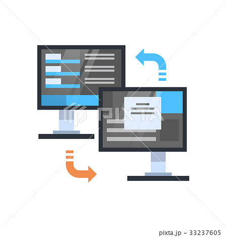 Data Synchronization Icon Computer Connection 33237605