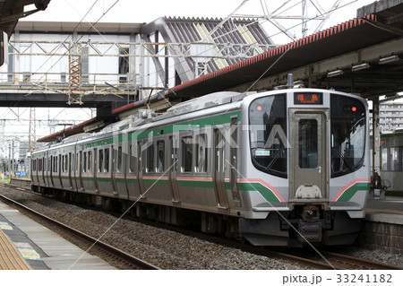 郡山駅に停車中の東北本線E721系1000番台（福島地区：新白河⇔白石） 33241182